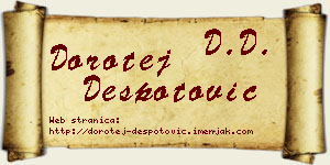 Dorotej Despotović vizit kartica